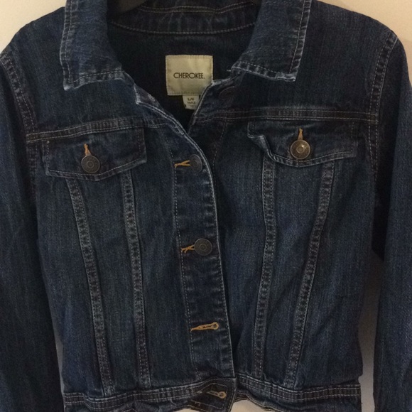 Cherokee Dark Indigo Youth Denim‎ Jacket Girls Large 10/12 - Picture 4 of 5